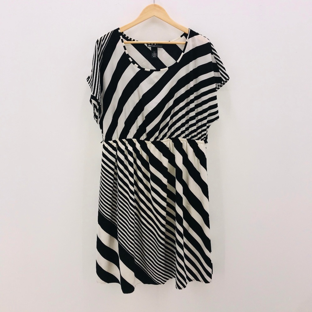 Lane Bryant Dress, Black & White, Sz 14/16